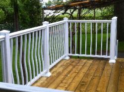 36 inch high white curve picket